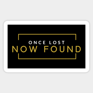 Christian Once Lost Now Found Retro Gold Sticker